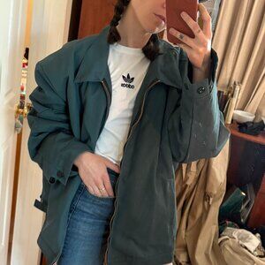 Vintage Green Workwear Jacket with Lining